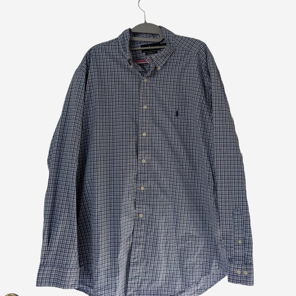 Ralph Lauren Men's Button Down Long Sleeve Shirt - Size 17